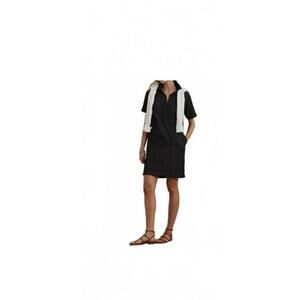 Lauren Ralph Lauren Denim Midi Shift Dress Pockets Size Small Preppy Casual